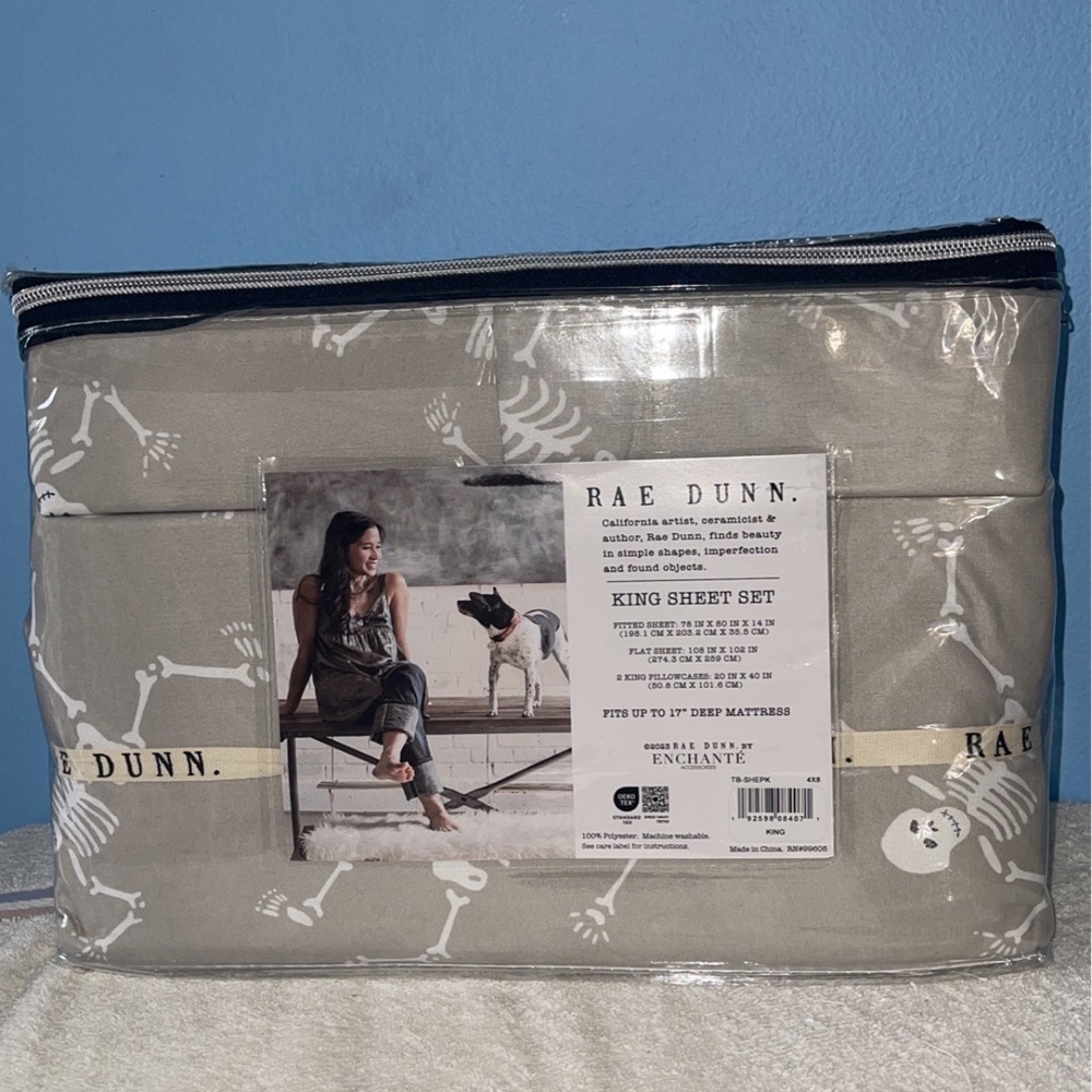 Rae Dunn Halloween king sheets set